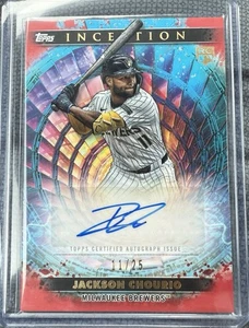 2024 Topps Inception Charged Particles Jackson Chourio Autograph 11/25 JERSEY #! - Picture 1 of 2