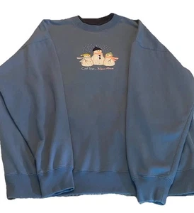 Felpa invernale donna MC’s Sportswear Energy taglie forti blu pupazzi di neve - Foto 1 di 15