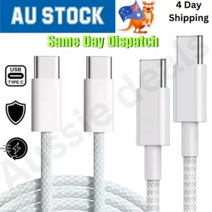 Braided USB Type C to USB-C Cable Charge PD 60W Fast Charger Quick Charging Data - Picture 1 of 24