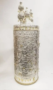 Beautiful Case for Torah scroll carved in the shape of The stones of Jerusa - Picture 1 of 19