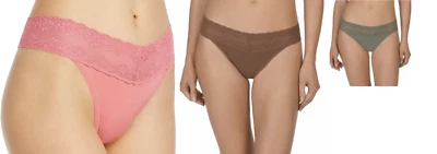 Tanga ropa interior para mujer Natori Bliss Perfection cintura de encaje 750092 Foto 1 de 4