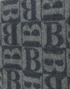 Bufanda larga Burberry, gris claro/oscuro BB monograma. 100% lana de cordero. - Imagen 1 de 13
