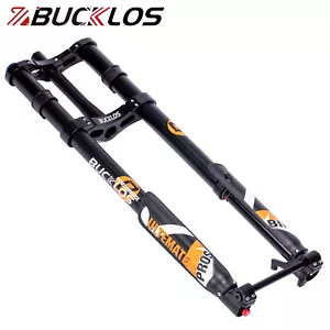 BUCKLOS PROS26 Air Fork 26*5.0" Disc 15*150mm MTB Beach Bike Suspension Fat Fork - Picture 1 of 12