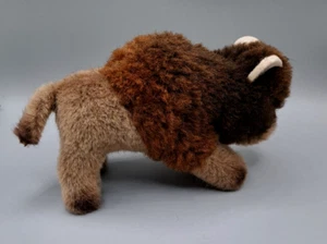 Peluche bufalo americano vintage Steiff 1458/12 Bison Bully 4 11/16 pollici made in Austria - Foto 1 di 17