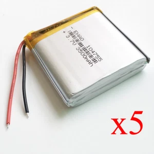 5pcs 3.7V 3500mAh Rechargeable lipo Li Polymer Battery 104755 For DVD PAD TV BOX - Bild 1 von 4