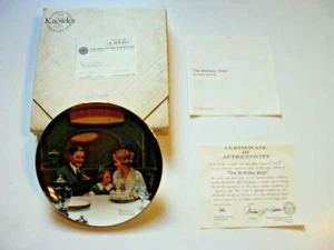 VINTAGE EDWIN KNOWLES THE BIRTHDAY WISH NORMAN ROCKWELL LIGHT CAMPAIGN - Picture 1 of 3