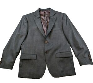 John Varvatos Blazer Jacket Mens US 40S Charcoal Gray 100% Wool 2 Button Italy