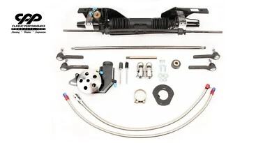 1965 1966 Ford Mustang Unisteer Power Rack and Pinion Steering Kit 8010890-01 Foto 1 de 4