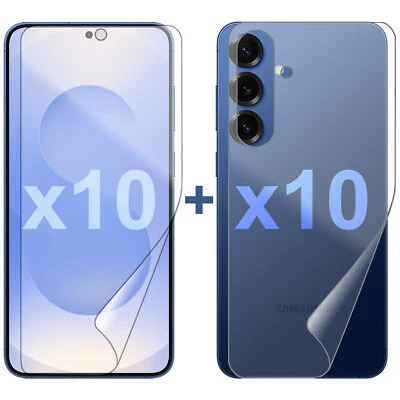 10Set Soft PET Film Screen Protector for Samsung Galaxy S25+ PLUS Front and Back - Image 1 of 4