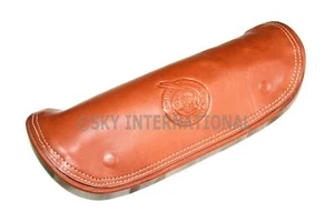 Emboss Tan Leather Tool Roll Bag Compatible With Indian Bikes Motorcycle - Picture 1 of 6