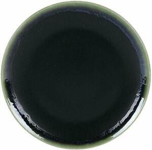 BOX OF 6 - MUGA black STONEWARE porcelain DINNER PLATES 26cm