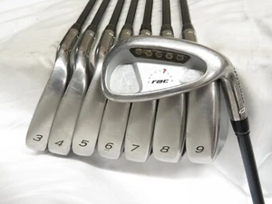 Used TaylorMade Rac OS Iron Set 3-PW TaylorMade M.A.S. 70 Stiff Flex Graphite - Picture 1 of 10