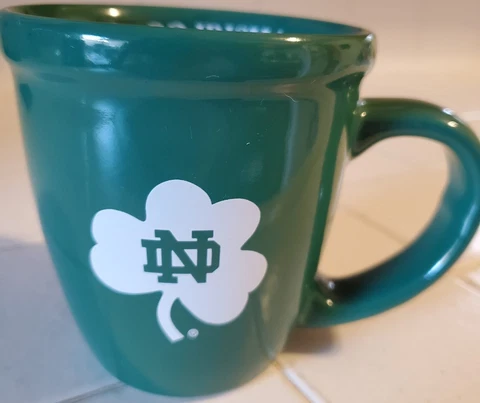 Vintage University Of Notre Dame Go Irish Logo Coffee Mug Rare Heavy Brand NEW! Cover