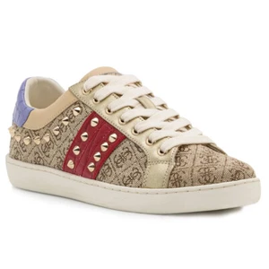 GUESS Zapatos Zapatillas Mujer con Tachuelas FL7RL3 FAL12 Beige - Imagen 1 de 7
