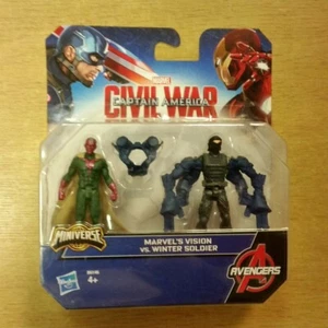 Civil War Captain America Vision vs Winter Soldier Miniverse Figures Marvel - Picture 1 of 1