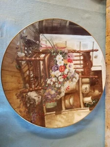 1990 Country Cuttings Collectors Plate Grandma's Garden Series. Glenna corto - Imagen 1 de 3