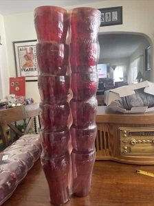 Vintage Set of 12, Coca Cola Classic Tumbler Cups 26oz. Plastic Red Collectible - Picture 1 of 24