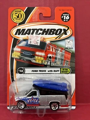 2002 Matchbox To The Rescue Ford Truck with Raft #16 - Image 1 of 4