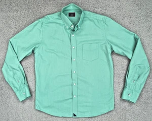 UNTUCKit Shirt Mens Medium Light Green Basket Weave Long Sleeve Button Slim Fit - Picture 1 of 16