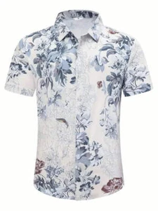 Men's Summer Shirts S-5XL Short-sleeved, Hawaii Fashion Shirts Men's Short-sleev - Picture 1 of 109