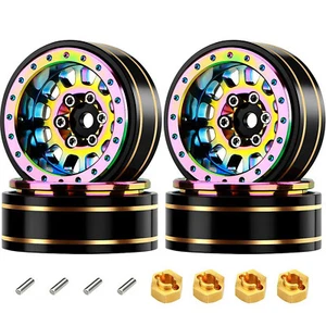 4pcs 1.1" Aluminium Alloy Wheel Hubs Rims for Traxxas TRX4M 1/18 RC Car - Picture 1 of 15