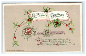 1912 A Season's Greeting A Merry Christmas John Winsch - Bild 1 von 2