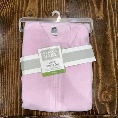 Saco de dormir de felpa Hudson para bebé niña 6-12M nuevo con etiquetas - rosa Foto 1 de 4