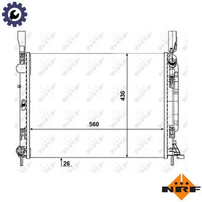 RADIATOR ENGINE COOLING 53001 FOR K9K802/806/800/812/808/608/628 1.5L 4cyl - Image 1 of 4