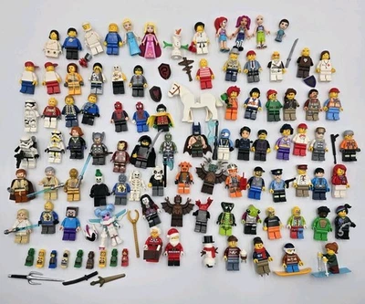 Lot Of 97 Lego Minifigures some with Accessories~ Santa & Ms. Claus~ Mixed Lot - Image 1 of 4