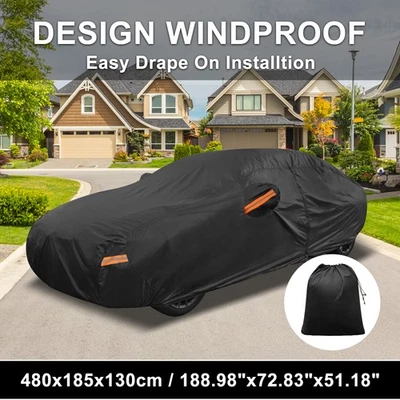 Waterproof 210D-PU Car Cover for Hyundai Elantra Sedan with Driver Door Zipper Foto 1 de 4