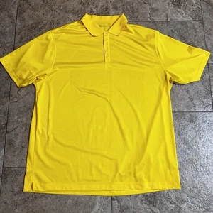 Nike Polo Shirt Men's XXL Vented Yellow Golf Short Sleeve Drive Fit - Picture 1 of 6