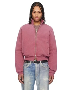 Our Legacy Mob Jacket Red Sun Fade Hefty Fleece Size 50 - NWT - Zip Up - Cropped - Picture 1 of 13