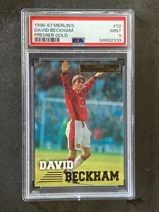 Merlins Premier Gold 1996 David Beckham PSA 9 - Foto 1 di 2