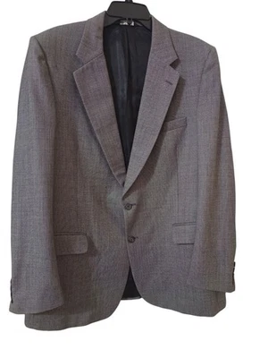 Blazer vintage Burberrys para hombre 46 gris lana pecho único dos botones clásico U8 Foto 1 de 4