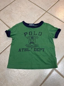 Polo Ralph Lauren Polo Athletic Dept Camiseta Verde Juvenil 12M Camiseta Gráfica - Imagen 1 de 6