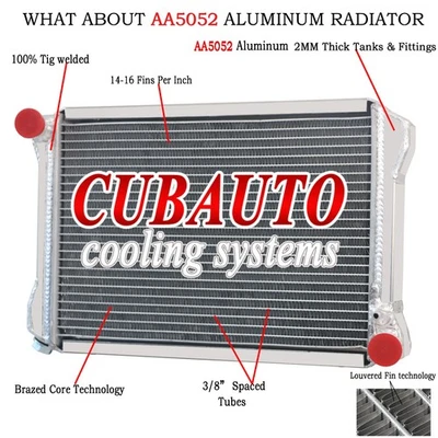 3 Row Aluminum Radiator FIT 1967-1974 MG Midget 1275CC L4 1.3L Manual 1970 1971 Foto 1 de 4