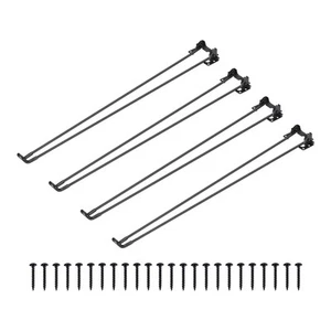 4pz Gambe per Mobili Pieghevoli 24" Metallo Pieghevole Forcina Gambe per Tavolo per Scrivania - Foto 1 di 6
