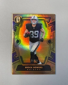 2024 Panini Gold Standard Brock Bowers (RC) Purple Refractor #/14 (SSP) Raiders - Picture 1 of 6