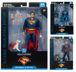 LOT PROMO 3 Figurines Superman avec Krypto + Lex Luthor + Robot Deluxe movie - Imagen 1 de 4