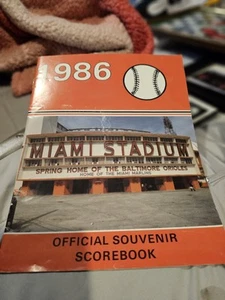 Orioles 1986 Souvenir Scorebook Autographed By Earl Weaver.  Cal Ripken Sr. Rick - Picture 1 of 4