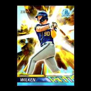 2024 Bowman Chrome Draft Brock Wilken Plasma Power Refractor Brewers RC /250 - Picture 1 of 1
