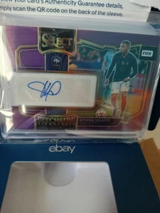 2022 Panini Select Fifa Purple Pitchside Kylian Mbappe Auto/20 - Picture 1 of 6