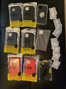 iPhone 12 Pro Max / 12 / 13 Case Lot – 9 Cases + Camera Lens Covers – NWT - Picture 1 of 9