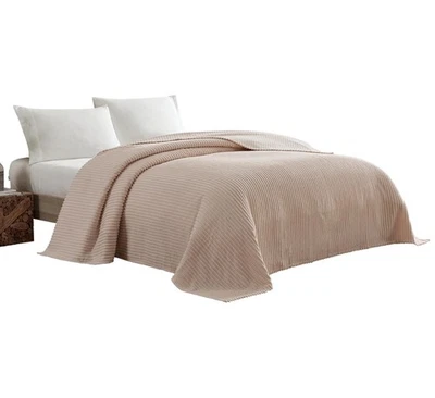 Beatrice Home Fashions Channel Chenille Bedspread, Twin, Blush - Image 1 of 4