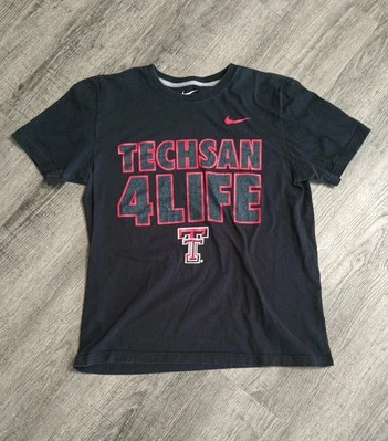 Nike Texas Tech Red Raiders Shirt Mens Medium Black NCAA Big 12 Techsan 4 Life - Image 1 of 4