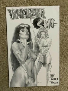 HARRIS COMICS VAMPIRELLA / SHI #1 (1997) BOCETO BLANCO Y NEGRO Variante Cubierta - Imagen 1 de 2