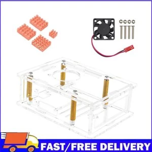 For Raspberry Pi 5 Acrylic Case Pure Copper Heatsink with Cooling Fan (Model D) - Bild 1 von 12
