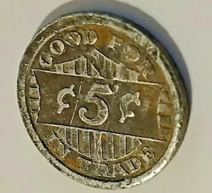 Ficha Good for 5c ALBERTO JIMENEZ Zapatero HATILLO PUERTO RICO Comercio token - Picture 1 of 3
