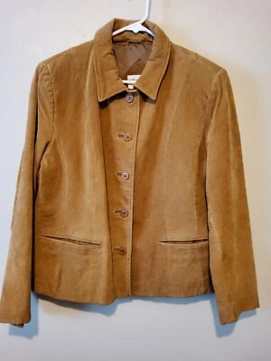 Kathy Ireland Brown Lined Pocketed Long Sleeve Button Leather Jacket Size Large - Image 1 of 4