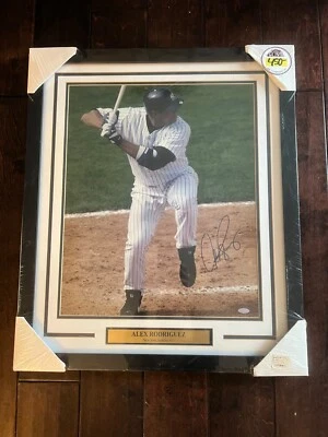 ALEX RODRIGUEZ Signed Auto NY YANKEES 22x26 Photo Custom Framed STEINER COA $450 - Image 1 of 4